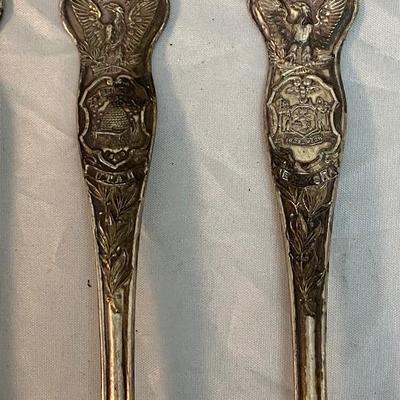 4 USA State Collector Spoons