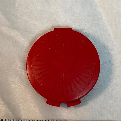 Vintage Red Tupperware Pill Container