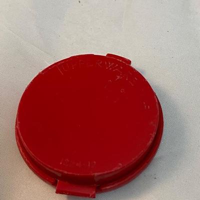 Vintage Red Tupperware Pill Container