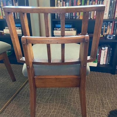 MID CENTURY OAK CHAIR BENTWOOD CUSTOM UPHOLSTERED