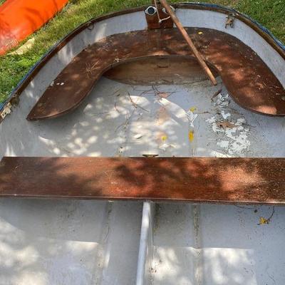 Lot #612 Pearson Wood Boat with Mast and boom