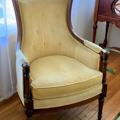 LOT 3 UPHOLSTERED HIGH BACK CHAIR