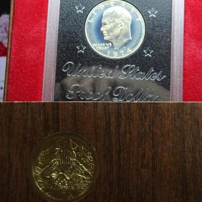 1974 Eisenhower United States Proof Dollar, Packaged US Mint Lot R-14