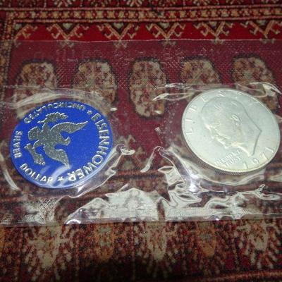 1971 Eisenhower Un-circulated Silver dollar, S Mint Mark Lot R-11