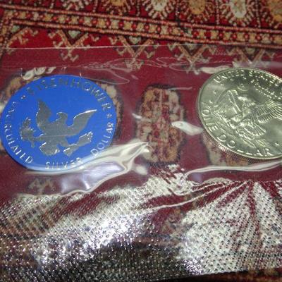 1973 Eisenhower Un-Circulated Silver Dollar, S Mint Mark Lot R-8