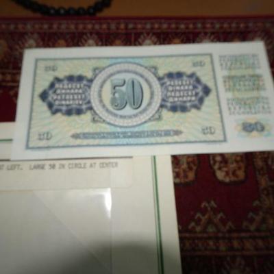 1981 Yugoslavia Banknote Relief of Mestrovic 50 Dinars - Lot M-1