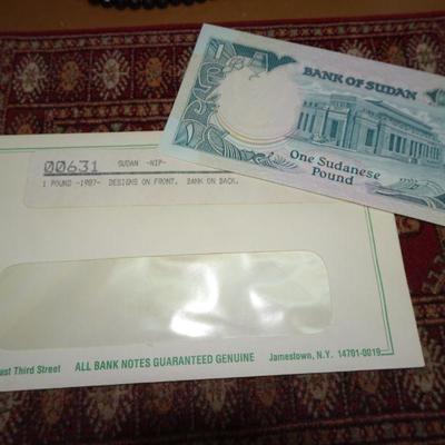 1987 Sudan Banknote, 1 Pound Bank on Back - Bank of Sudan - Lot M-9