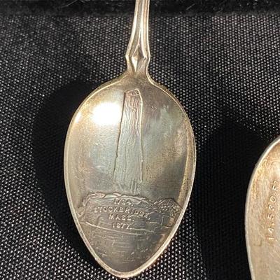 Set of 5 Sterling Indian Chief Collector Spoons 