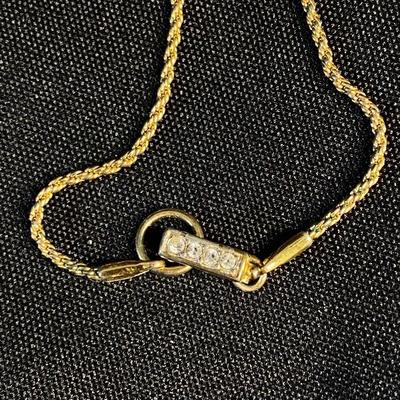 Swarovski Crystal Goldtone Elephant Pendant with Chain