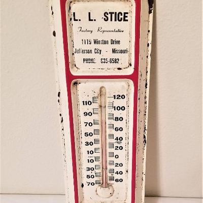 Lot #72  Vintage Advertising Thermometer - L.L. Stice Company