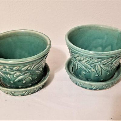 Lot #79  Pair of Vintage McCoy Pottery Planters