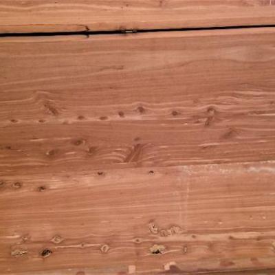 Lot #83  Large Vintage Cedar Chest on Wheels - very clean