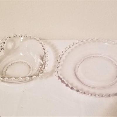 Lot #85  Two Piece lot - two pieces of vintage Candlewick glass