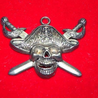 Pirate Pendant, Halloween Jewelry, Pirates of the Caribbean 