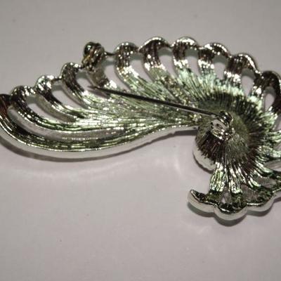 Silver Rhinestone Brooch (This is not Sterling) I labeled wrong, Bidder not obligated. I apologize 