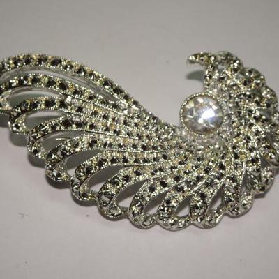 Silver Rhinestone Brooch (This is not Sterling) I labeled wrong, Bidder not obligated. I apologize 