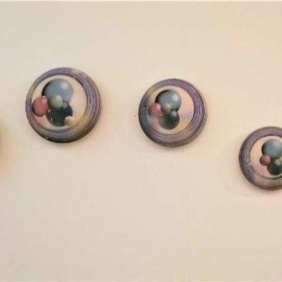 Lot #87  Set of 5 Ellin Egan Art Pottery Wall Balls (retired)