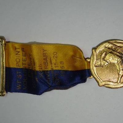1958 West Point Volunteer Fire Company Service Ribbon, 50th Anniversary 