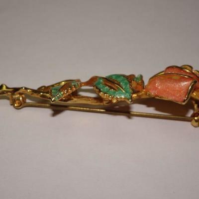 Sweet Pink &  Orange Rose Pin