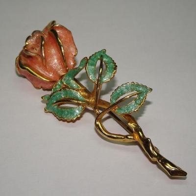 Sweet Pink &  Orange Rose Pin