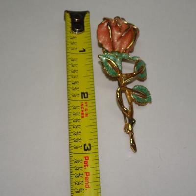 Sweet Pink &  Orange Rose Pin