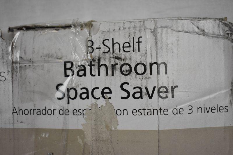 Mainstays 3Shelf Bathroom over the Toilet Space Saver, Chrome. Missing