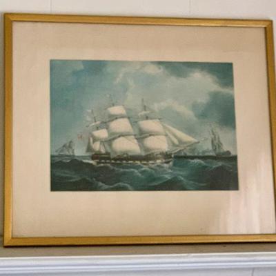 LOT 46   FRAMED PRINT OF THE SAILING SHIP 