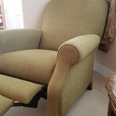 Lot 4: Sage Green Recliner