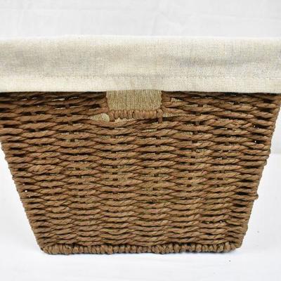 Honey Can Do Brown Parchment Cord Basket with Liner 10