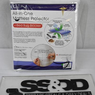 Original Bed Bug Blocker Zippered Mattress Cover Protector, Twin Size - New