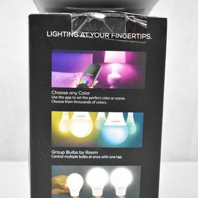 Merkury Innovations A21 Smart Light Bulb, 75W Color LED, 1-Pack. Open Box - New