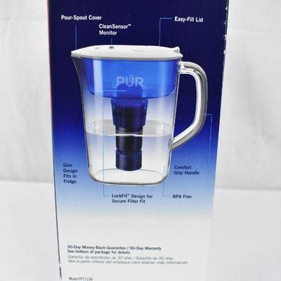 PUR Ultimate 7 Cup Pitcher with Lead Removal, PPT711W, White/Blue - New