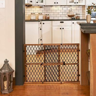 Evenflo Position & Lock Pressure Mount Gate, Farmhouse Collection, Brown - New