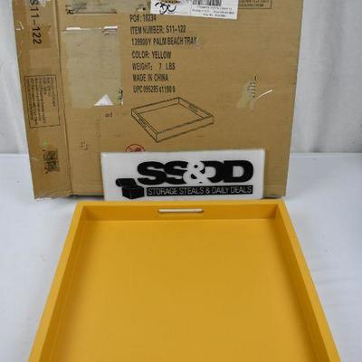 Yellow Serving Tray, Convenience Concepts Palm Beach Decor - $28 Retail, New