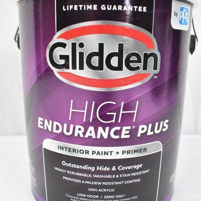 Glidden High Endurance Interior Flat Accent Base Paint, 1 Gal SWAN WHITE - New