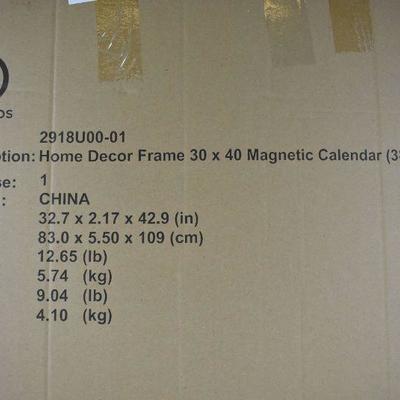 U Brands Magnetic Dry Erase Calendar, 30