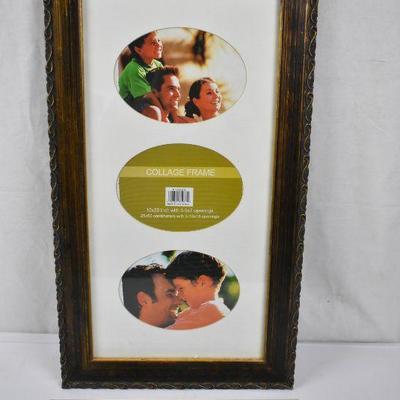 Collage Frame 10x20 inch with Three 5x7 Openings - New