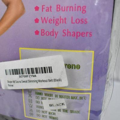 Shape Mi Sauna Sweat Slimming Workout Belt (Black) - New