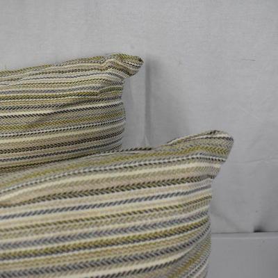 BH&G Multi Stripe Herringbone DEcorative Pillows, Qty 2, 22