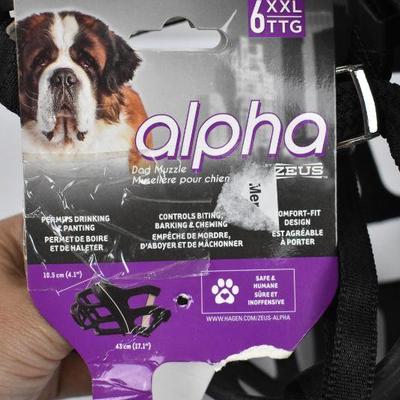 Alpha Dog Muzzle, Size 6 XXL. Warehouse Dirt - New