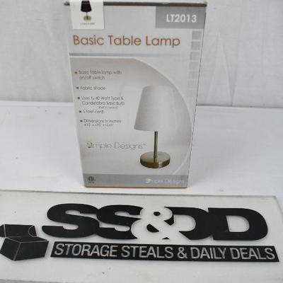 Basic Table Lamp, Purple - New