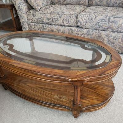 Lot 6: Coffee table with Faux Stained Glass