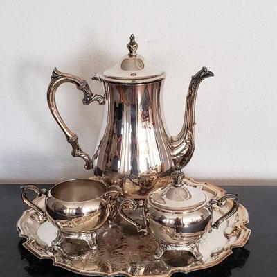 Lot 170: Silverplate Tea Set