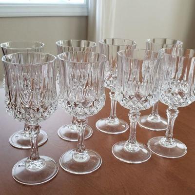 Lot 197: 8 Large Crystal Goblets 