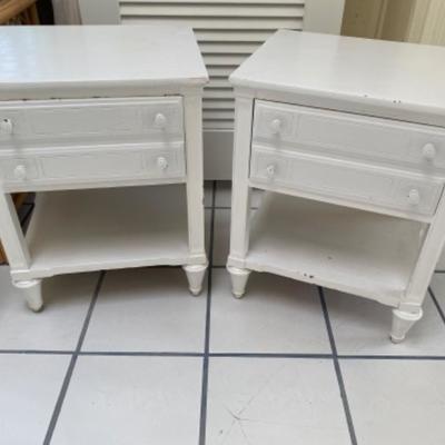 Lot # 628 Pair of White Painted NIghtstands