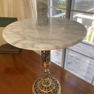 Lot # 629 Marble top stand 
