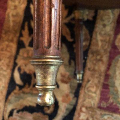 D1: Antique French Three Leg Etagere with Brass Finishes 