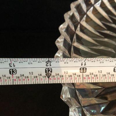 D10: Tidbit/Cake Tiered Brass and Cut Glass Pedestaled Server