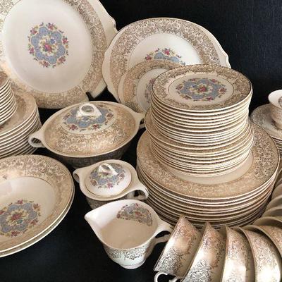 D11: Limoges Royal Lyric 22k Gold Gilded Serving Pieces and more!
