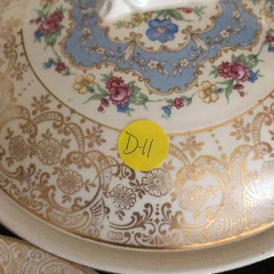 D11: Limoges Royal Lyric 22k Gold Gilded Serving Pieces and more!